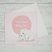 Load image into Gallery viewer, Girl Snow Animals - Greeting Card